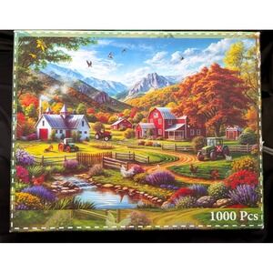 1000 Piece Puzzle Country Life Jigsaw Puzzles For Adults Large 27.5 x 19.6 In